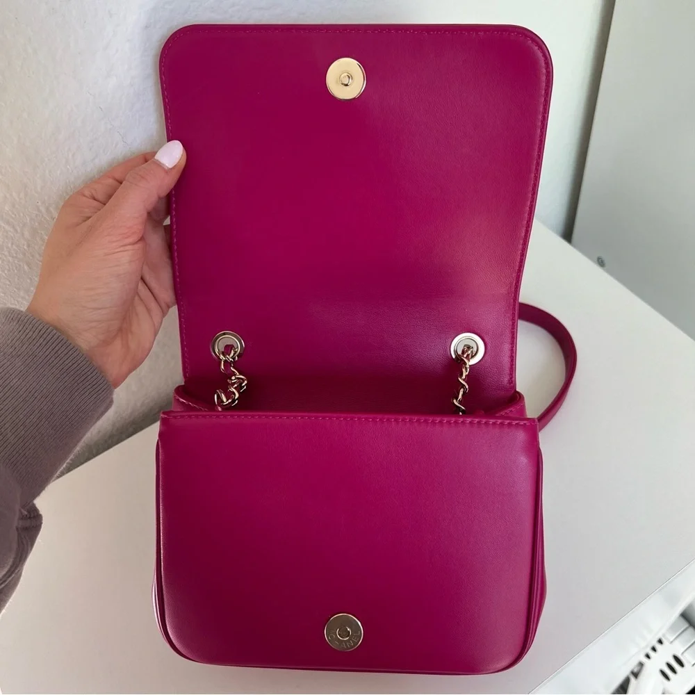 Chanel Lambskin CC Mania Flap Bag in Pink